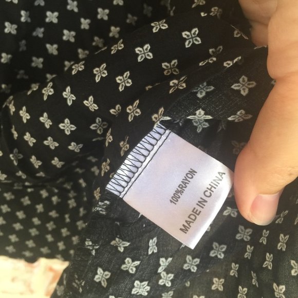 LF SEEK The Label Black Floral Ruffle Mini Skirt S - Picture 7 of 8